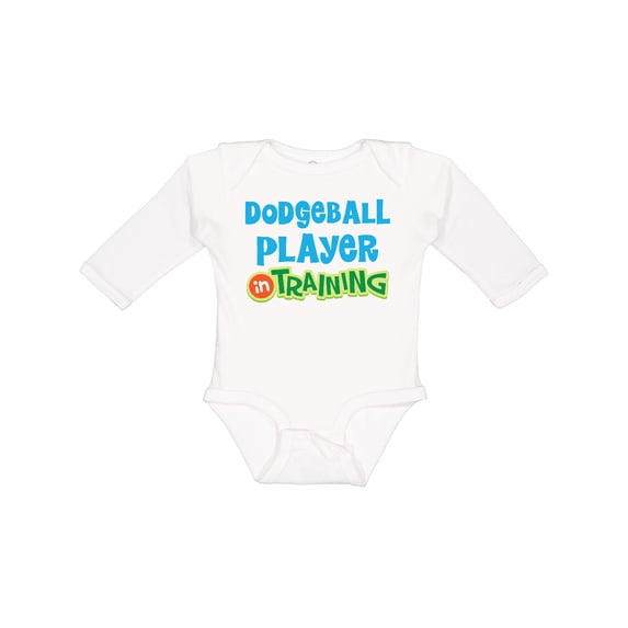 Inktastic Dodgeball player in training Boys or Girls Long Sleeve Baby Bodysuit