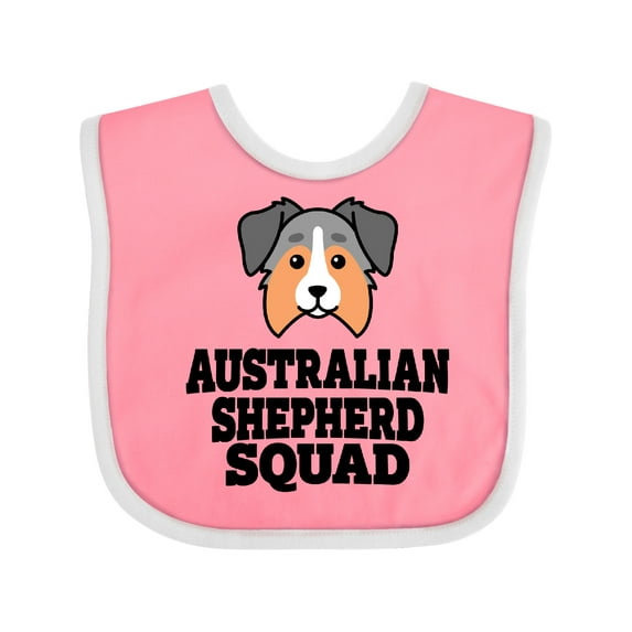Inktastic Dog Australian Shepherd Squad Boys or Girls Baby Bib