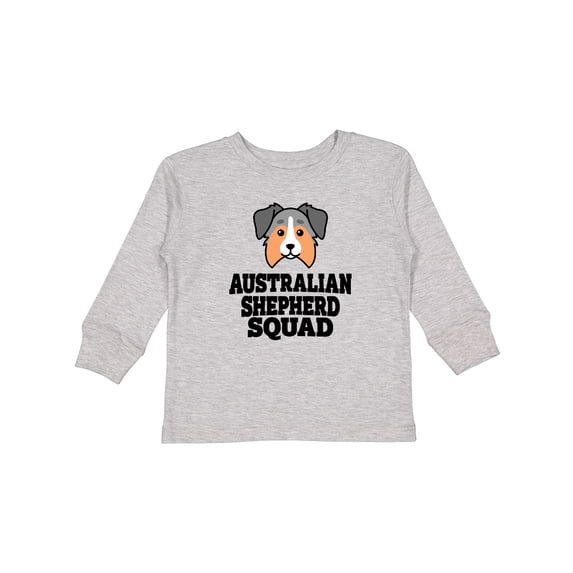 Inktastic Dog Australian Shepherd Squad Boys or Girls Long Sleeve Toddler T-Shirt