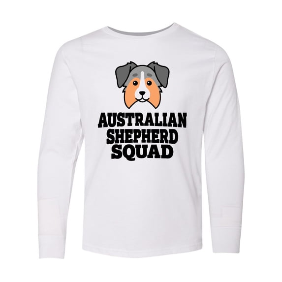 Inktastic Dog Australian Shepherd Squad Long Sleeve Youth T-Shirt