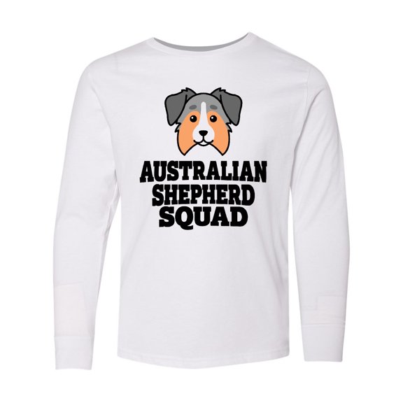 Inktastic Dog Australian Shepherd Squad Long Sleeve Youth T-Shirt