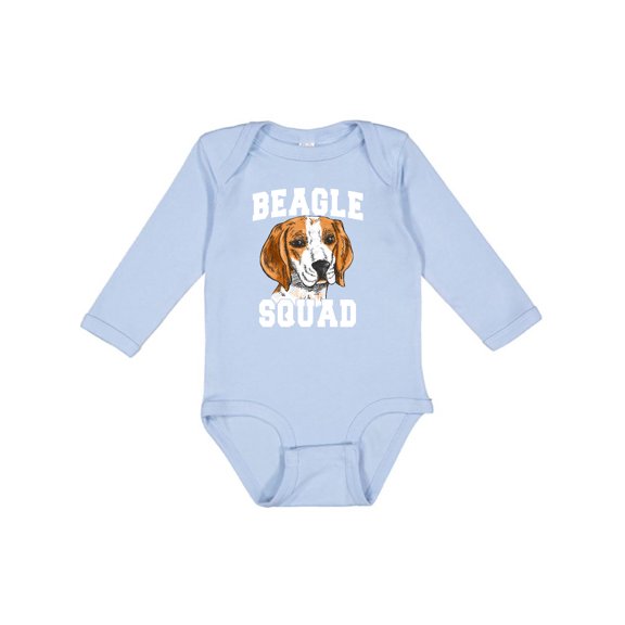 Inktastic Dog Beagle Squad Boys or Girls Long Sleeve Baby Bodysuit