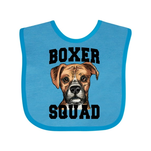 Inktastic Dog Boxer Squad Boys or Girls Baby Bib