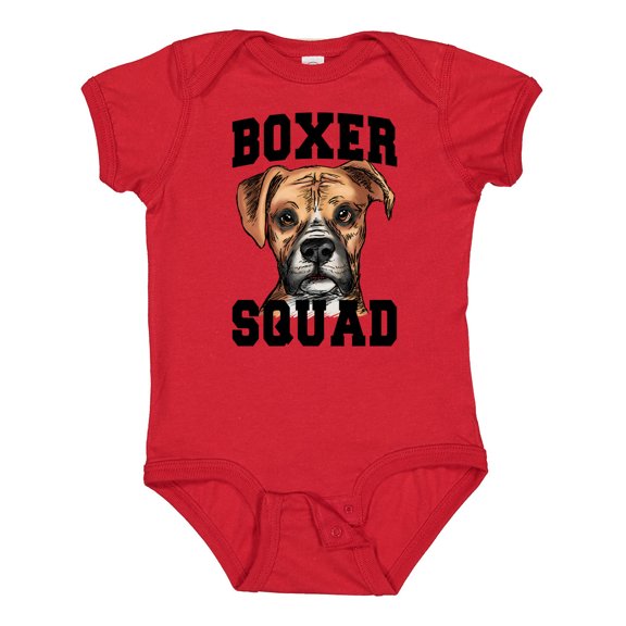 Inktastic Dog Boxer Squad Boys or Girls Baby Bodysuit