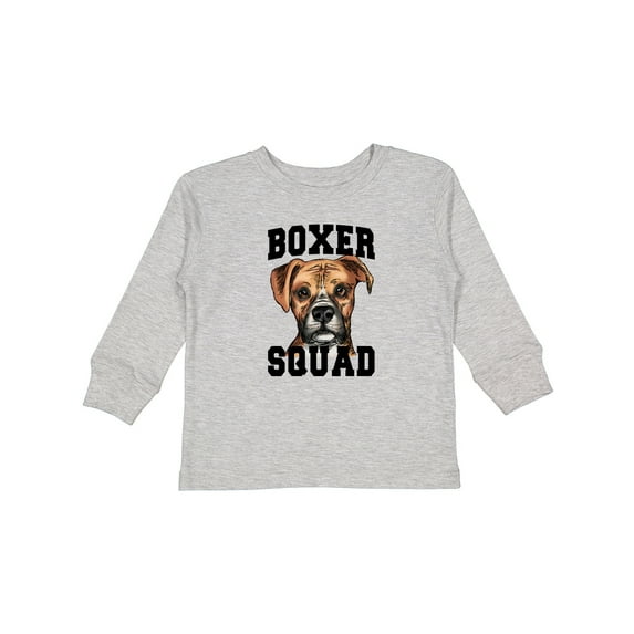 Inktastic Dog Boxer Squad Boys or Girls Long Sleeve Toddler T-Shirt