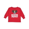 thumbnail image 1 of Inktastic Dog Boxer Squad Boys or Girls Long Sleeve Toddler T-Shirt, 1 of 5