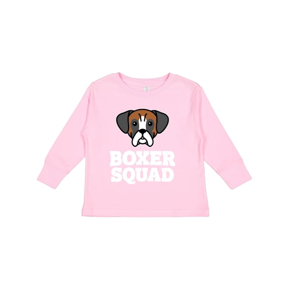 Inktastic Dog Boxer Squad Boys or Girls Long Sleeve Toddler T-Shirt