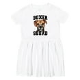 thumbnail image 1 of Inktastic Dog Boxer Squad Girls Toddler Dress, 1 of 5