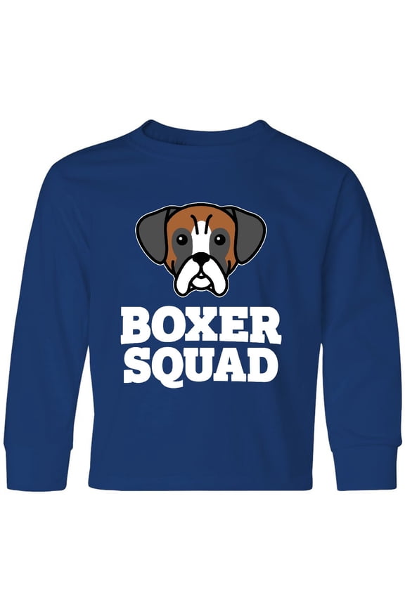 Dog Boxer Squad Long Sleeve Youth T-Shirt