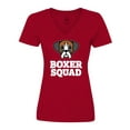 thumbnail image 1 of Inktastic Dog Boxer Squad Women's V-Neck T-Shirt, 1 of 5