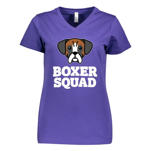 Inktastic Dog Boxer Squad Women's V-Neck T-Shirt