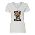 thumbnail image 1 of Inktastic Dog Boxer Squad Women's V-Neck T-Shirt, 1 of 5