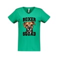 thumbnail image 1 of Inktastic Dog Boxer Squad Women's V-Neck T-Shirt, 1 of 5