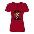 thumbnail image 1 of Inktastic Dog Boxer Squad Women's V-Neck T-Shirt, 1 of 5