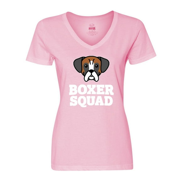 Inktastic Dog Boxer Squad Women's V-Neck T-Shirt