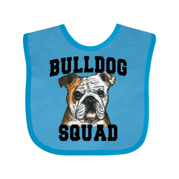 Inktastic Dog Bulldog Squad Boys or Girls Baby Bib