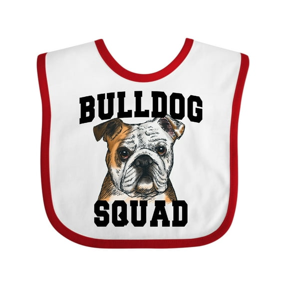 Inktastic Dog Bulldog Squad Boys or Girls Baby Bib