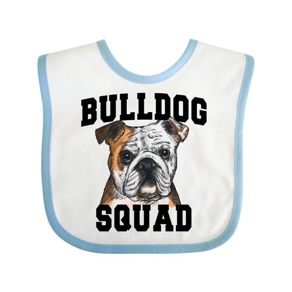 Inktastic Dog Bulldog Squad Boys or Girls Baby Bib