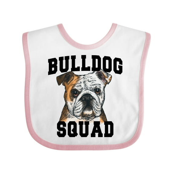 Inktastic Dog Bulldog Squad Boys or Girls Baby Bib