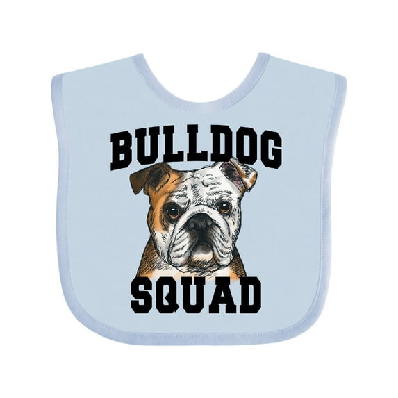 Inktastic Dog Bulldog Squad Boys or Girls Baby Bib