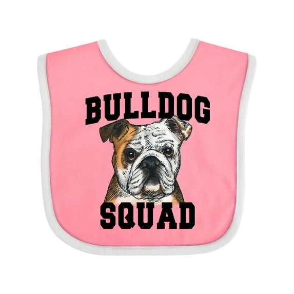 Inktastic Dog Bulldog Squad Boys or Girls Baby Bib