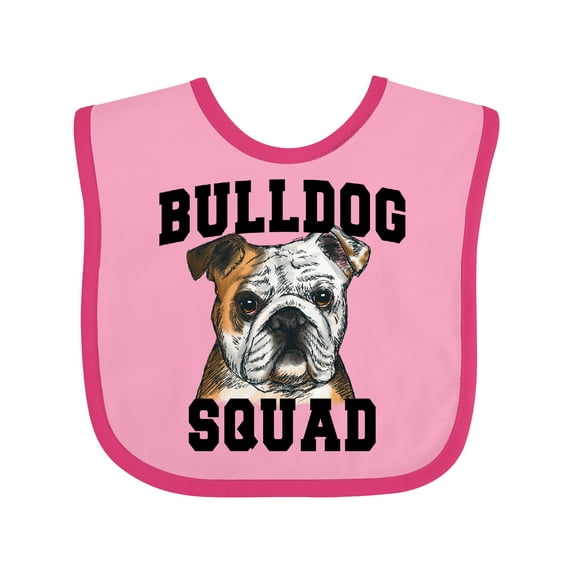 Inktastic Dog Bulldog Squad Boys or Girls Baby Bib