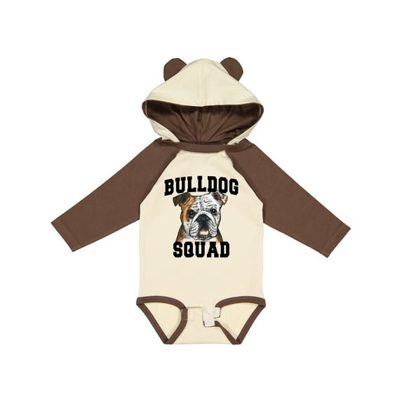 Inktastic Dog Bulldog Squad Boys or Girls Long Sleeve Baby Bodysuit