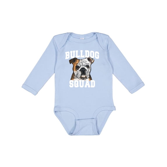 Inktastic Dog Bulldog Squad Boys or Girls Long Sleeve Baby Bodysuit
