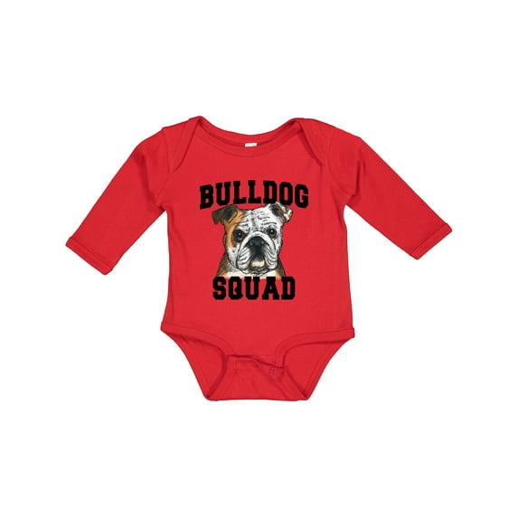 Inktastic Dog Bulldog Squad Boys or Girls Long Sleeve Baby Bodysuit
