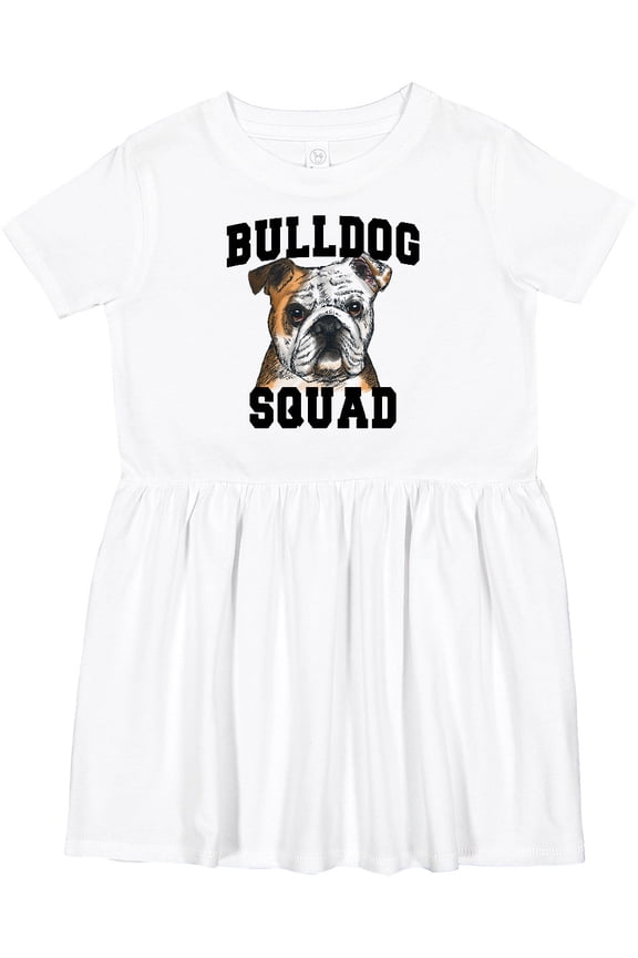 Dog Bulldog Squad Girls Toddler Dress