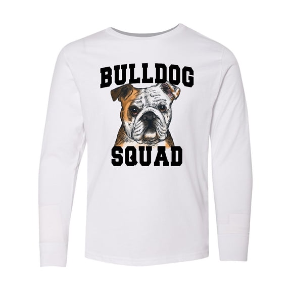 Inktastic Dog Bulldog Squad Long Sleeve Youth T-Shirt
