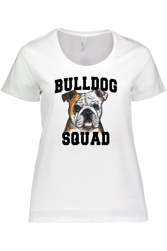 Dog Bulldog Squad Women's Plus Size T-Shirt