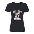 thumbnail image 1 of Inktastic Dog Bulldog Squad Women's V-Neck T-Shirt, 1 of 5