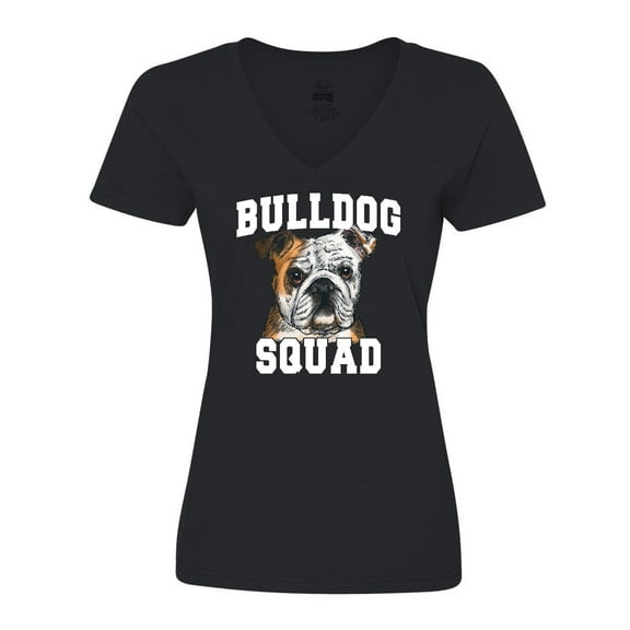 Inktastic Dog Bulldog Squad Women's V-Neck T-Shirt
