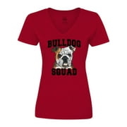 Inktastic Dog Bulldog Squad Women's V-Neck T-Shirt