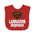 thumbnail image 1 of Inktastic Dog Chocolate Labrador Squad Boys or Girls Baby Bib, 1 of 4