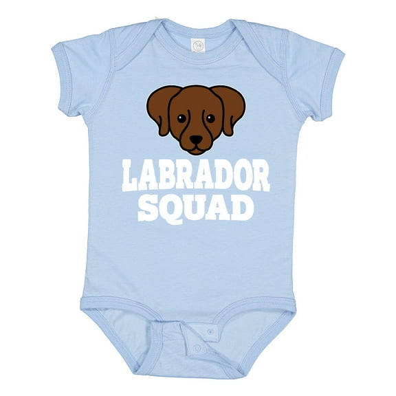 Inktastic Dog Chocolate Labrador Squad Boys or Girls Baby Bodysuit