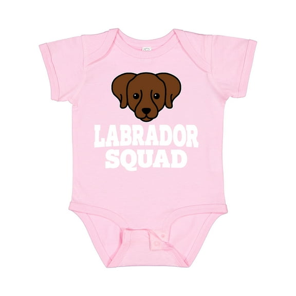 Inktastic Dog Chocolate Labrador Squad Boys or Girls Baby Bodysuit