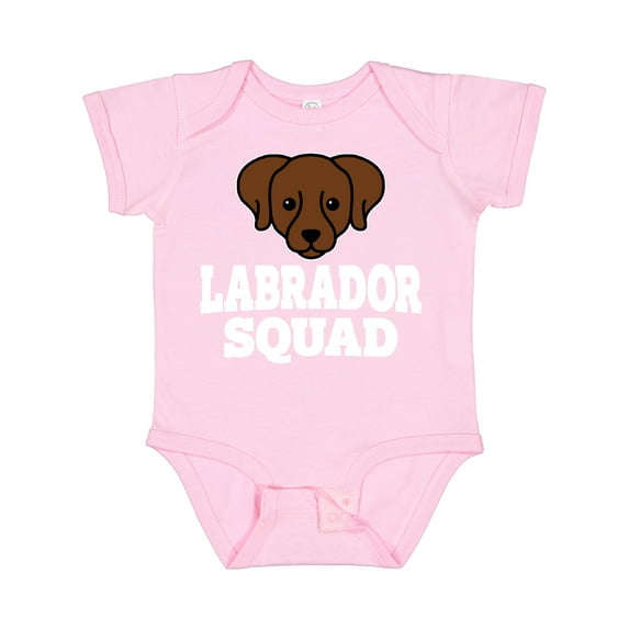 Inktastic Dog Chocolate Labrador Squad Boys or Girls Baby Bodysuit