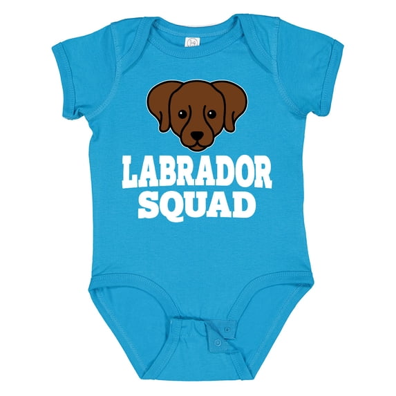 Inktastic Dog Chocolate Labrador Squad Boys or Girls Baby Bodysuit
