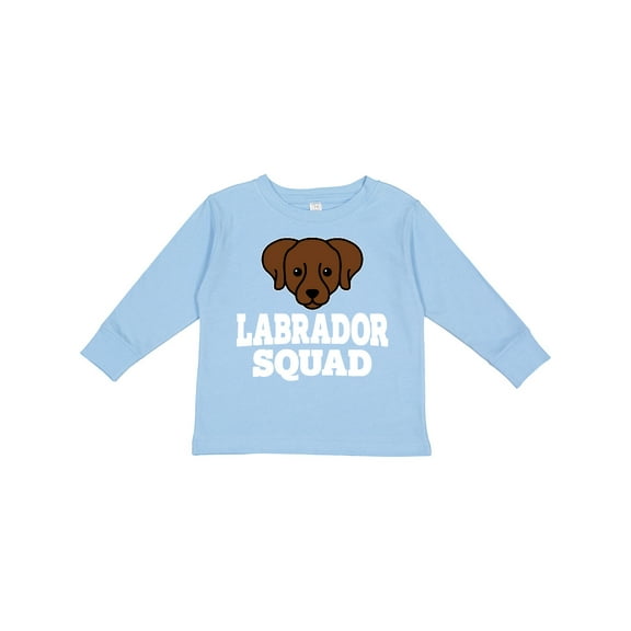 Inktastic Dog Chocolate Labrador Squad Boys or Girls Long Sleeve Toddler T-Shirt