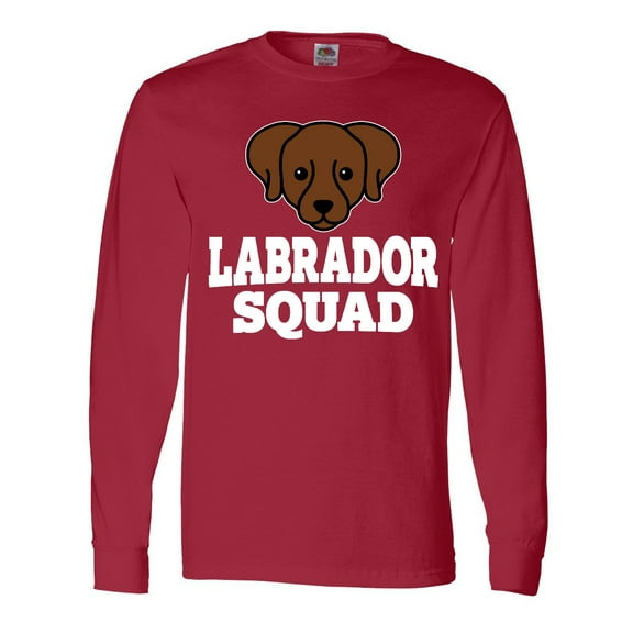 Inktastic Dog Chocolate Labrador Squad Long Sleeve T-Shirt