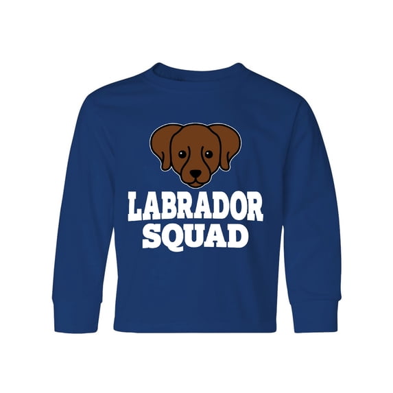 Inktastic Dog Chocolate Labrador Squad Long Sleeve Youth T-Shirt