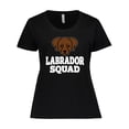 thumbnail image 1 of Inktastic Dog Chocolate Labrador Squad Women's Plus Size T-Shirt, 1 of 5