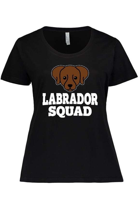 Dog Chocolate Labrador Squad Women's Plus Size T-Shirt