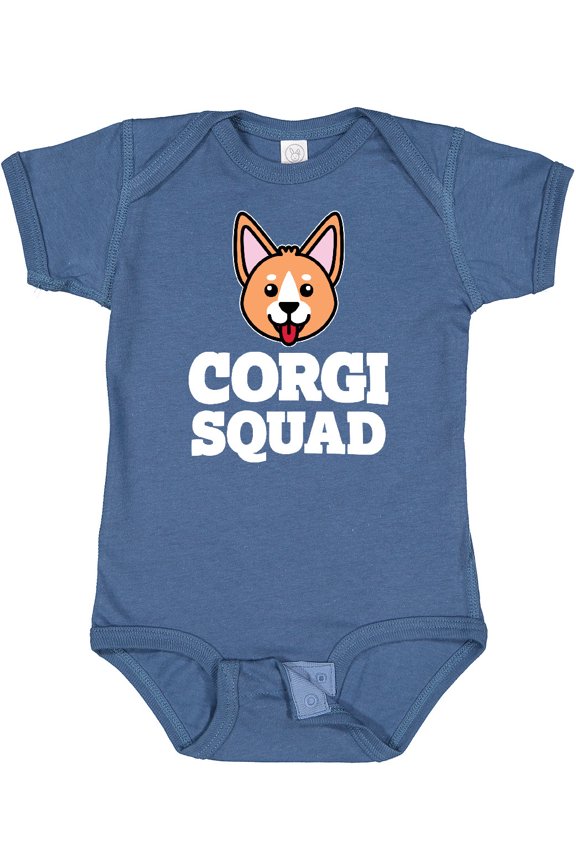 Dog Corgi Squad Boys or Girls Baby Bodysuit
