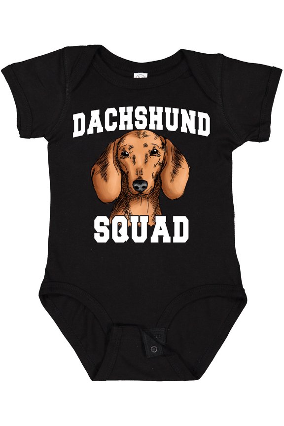 Dog Dachshund Squad Boys or Girls Baby Bodysuit