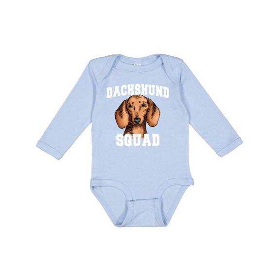 Inktastic Dog Dachshund Squad Boys or Girls Long Sleeve Baby Bodysuit