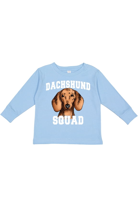 Dog Dachshund Squad Boys or Girls Long Sleeve Toddler T-Shirt