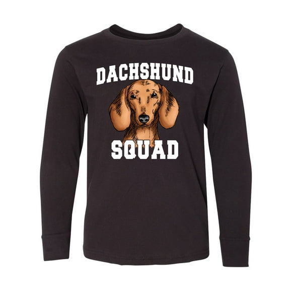 Inktastic Dog Dachshund Squad Long Sleeve Youth T-Shirt